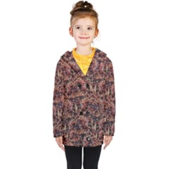 Warm Abstract Surface Print Kids  Double Breasted Button Coat by dflcprintsclothing