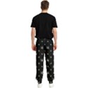 Black And White Funny Monster Print Pattern Men s Elastic Waist Pants View2