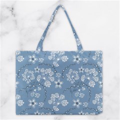 Folk Flowers Art Pattern  Medium Tote Bag by Eskimos