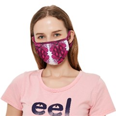 Diagonal Magenta Bouquet Crease Cloth Face Mask (adult) by kaleidomarblingart