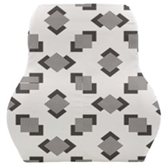 Black White Minimal Art Car Seat Back Cushion  by designsbymallika