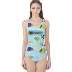 Underwater World One Piece Swimsuit by SychEva