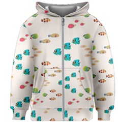 Underwater World Kids  Zipper Hoodie Without Drawstring by SychEva