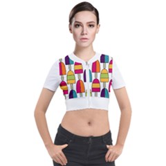 Popsicle Short Sleeve Cropped Jacket by snackkingdom