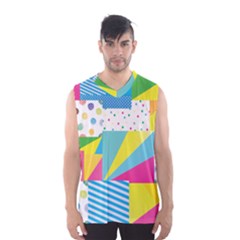 Geometric Pattern Men s Basketball Tank Top by designsbymallika