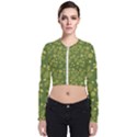 Folk flowers pattern Floral surface design  Long Sleeve Zip Up Bomber Jacket View1