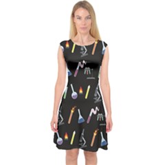 Flasks Capsleeve Midi Dress by sonyawrites