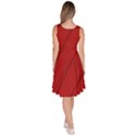 Print Cornell Red Pattern Design Knee Length Skater Dress With Pockets View4