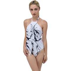 Paul Alien Go With The Flow One Piece Swimsuit by KenArtShop