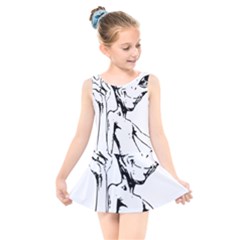 Paul Alien Kids  Skater Dress Swimsuit by KenArtShop