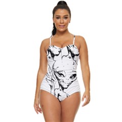 Paul Alien Retro Full Coverage Swimsuit by KenArtShop