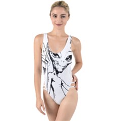 Paul Alien High Leg Strappy Swimsuit by KenArtShop