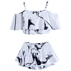 Paul Alien Kids  Off Shoulder Skirt Bikini by KenArtShop