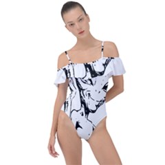 Paul Alien Frill Detail One Piece Swimsuit by KenArtShop