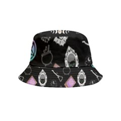 Witch Goth Pastel Pattern Inside Out Bucket Hat (kids) by NerdySparkleGoth