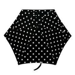 1950 Black White Dots Mini Folding Umbrellas by SomethingForEveryone