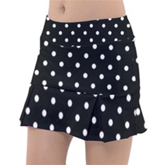 1950 Black White Dots Classic Tennis Skirt by SomethingForEveryone