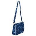 Dark Blue Stars Shoulder Bag with Back Zipper View1