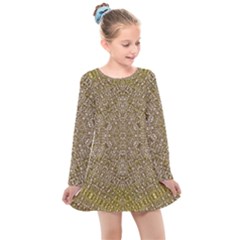 Pearls With A Beautiful Luster And A Star Of Pearls Kids  Long Sleeve Dress by pepitasart