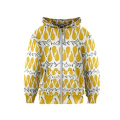 Juicy Yellow Pear Kids  Zipper Hoodie by SychEva