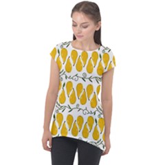 Juicy Yellow Pear Cap Sleeve High Low Top by SychEva