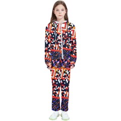 Root Humanity Bar And Qr Code In Flash Orange And Purple Kids  Tracksuit by WetdryvacsLair