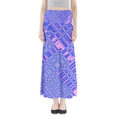 Root Humanity Barcode Purple Pink And Galuboi Full Length Maxi Skirt by WetdryvacsLair