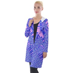 Root Humanity Barcode Purple Pink And Galuboi Hooded Pocket Cardigan by WetdryvacsLair