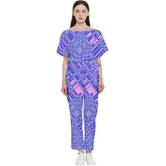 Root Humanity Barcode Purple Pink And Galuboi Batwing Lightweight Jumpsuit by WetdryvacsLair