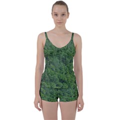 Leafy Forest Landscape Photo Tie Front Two Piece Tankini by dflcprintsclothing