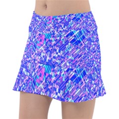 Root Humanity Bar And Qr Code Combo In Purple And Blue Classic Tennis Skirt by WetdryvacsLair