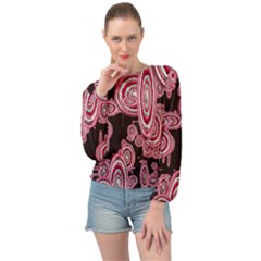 Concentric Circles C Banded Bottom Chiffon Top by PatternFactory