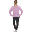 Jubilee Pink Off Shoulder Long Sleeve Velour Top View2