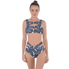 Folk Flowers Pattern  Bandaged Up Bikini Set  by Eskimos