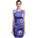 Folk flowers pattern  Sleeveless Velvet Midi Dress View1