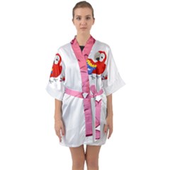 Untitled Design (5) Photo 1607517624237 Half Sleeve Satin Kimono  by Basab896