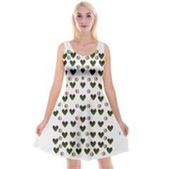 Hearts And Pearls For Love And Plants For Peace Reversible Velvet Sleeveless Dress by pepitasart