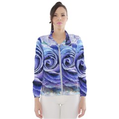 Watercolor-rose-flower-romantic Women s Windbreaker by Sapixe