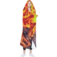 Fire-burn-charcoal-flame-heat-hot Wearable Blanket by Sapixe