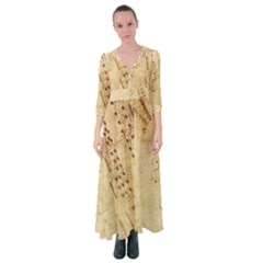 Music-melody-old-fashioned Button Up Maxi Dress by Sapixe