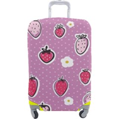 Juicy Strawberries Luggage Cover (large) by SychEva