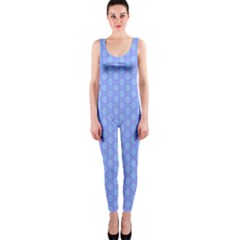 Soft Pattern Blue One Piece Catsuit by PatternFactory