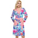 Flamingo2 Long Sleeve Velour Robe View1