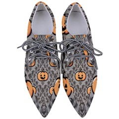 Pumpkin Pattern Pointed Oxford Shoes by NerdySparkleGoth