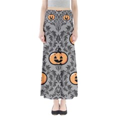 Pumpkin Pattern Full Length Maxi Skirt by NerdySparkleGoth