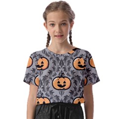 Pumpkin Pattern Kids  Basic Tee by NerdySparkleGoth