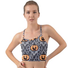 Pumpkin Pattern Mini Tank Bikini Top by NerdySparkleGoth