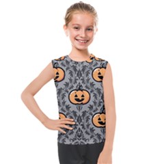 Pumpkin Pattern Kids  Mesh Tank Top by NerdySparkleGoth