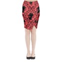 Cat Pattern Midi Wrap Pencil Skirt View1