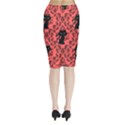 Cat Pattern Midi Wrap Pencil Skirt View2